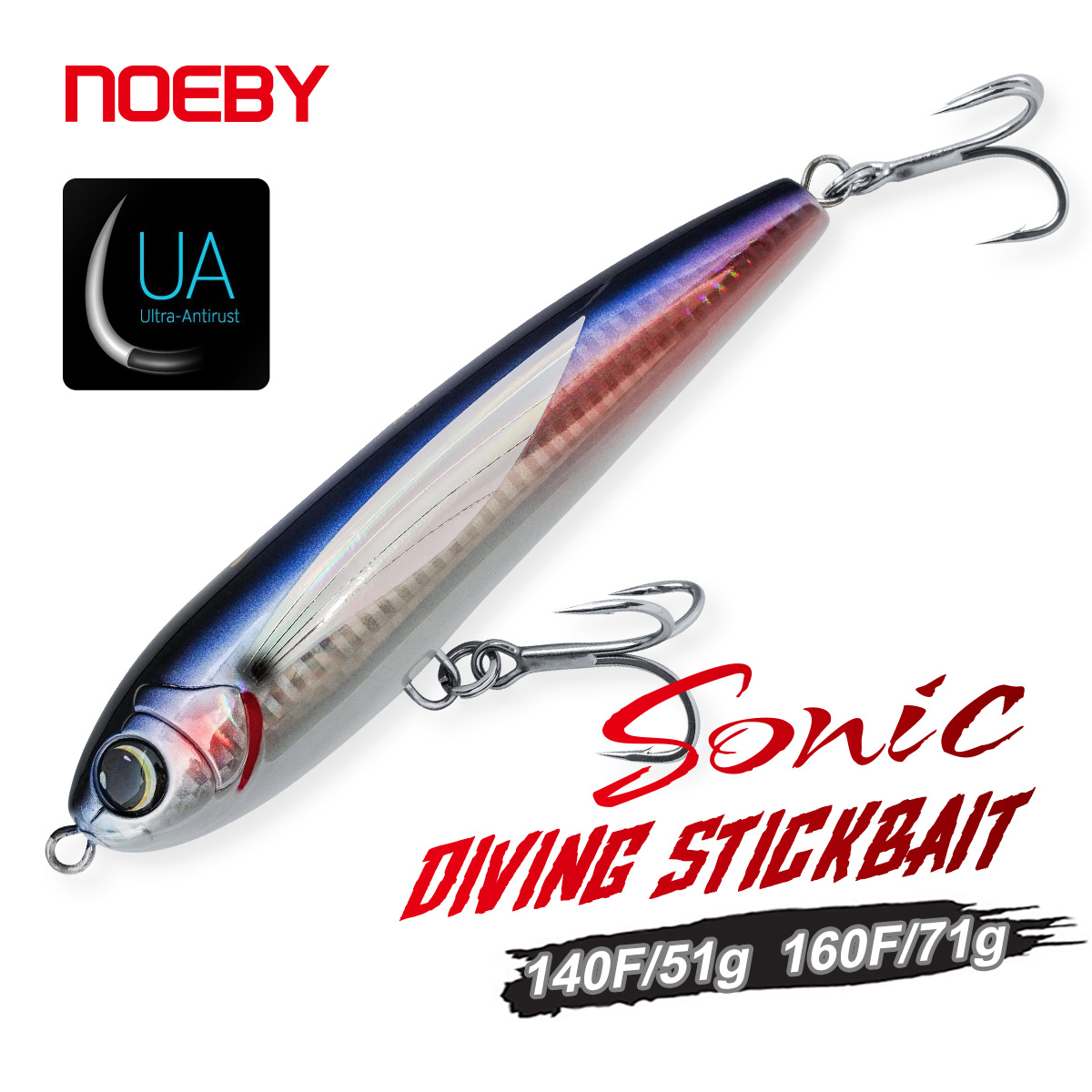 Rain Stick Percussion - NOEBY Przynęta typu Stickbait 140mm 51g