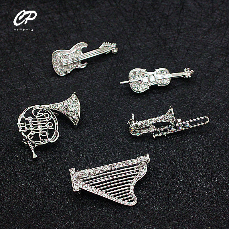 Musical Instrument Images - Image Rhinestone Instrument muzyczny Broszka Broszka