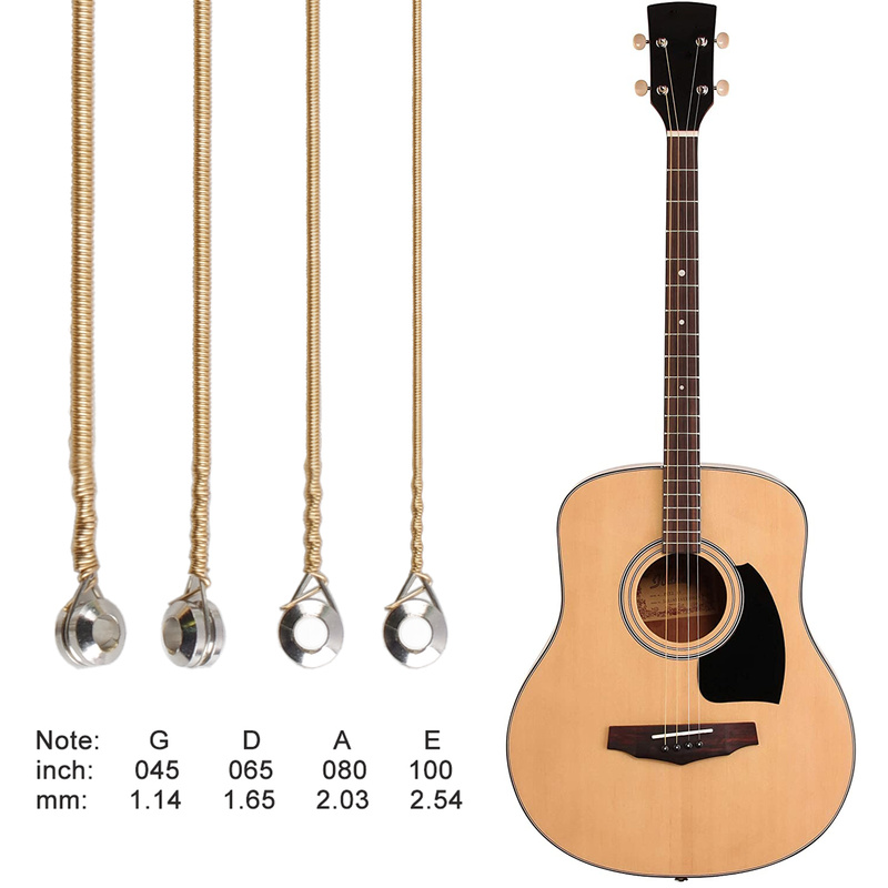 Musical Instrument With Strings - 4 struny do gitary akustycznej, anty-rdzę,