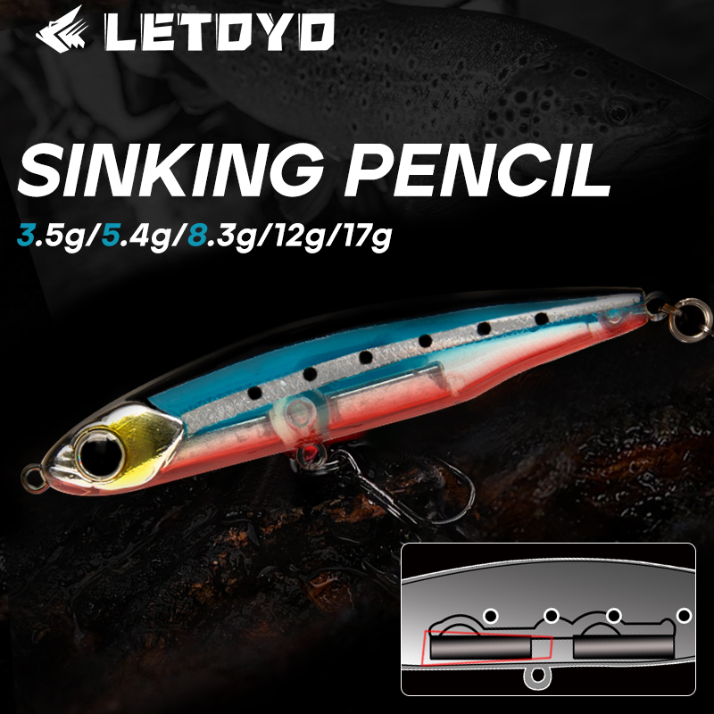 Rain Stick Percussion - LETOYO Sinking Pencil 17g 12g-3.5g Sztuczne