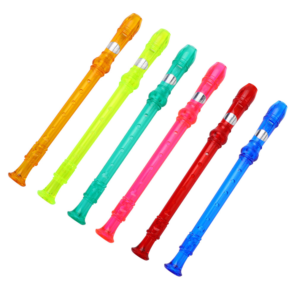 Soprano Recorder Plastic - 8-otworowa, półprzezroczysta fletka prostym dla dzieci,