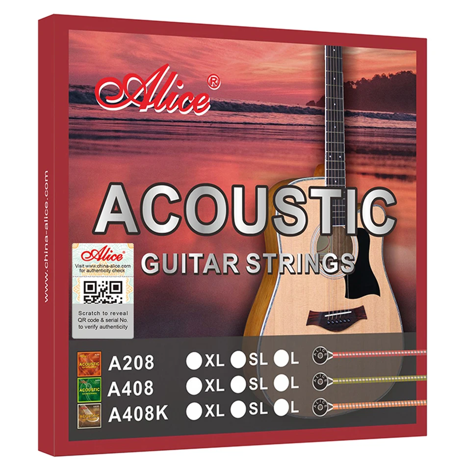Musical Instrument With Strings - Alice A408 komplet strun do gitary