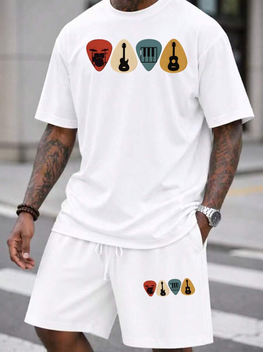 Musical Instrument ____ - Męski Zestaw 2-częściowy: Oversize T-shirt i