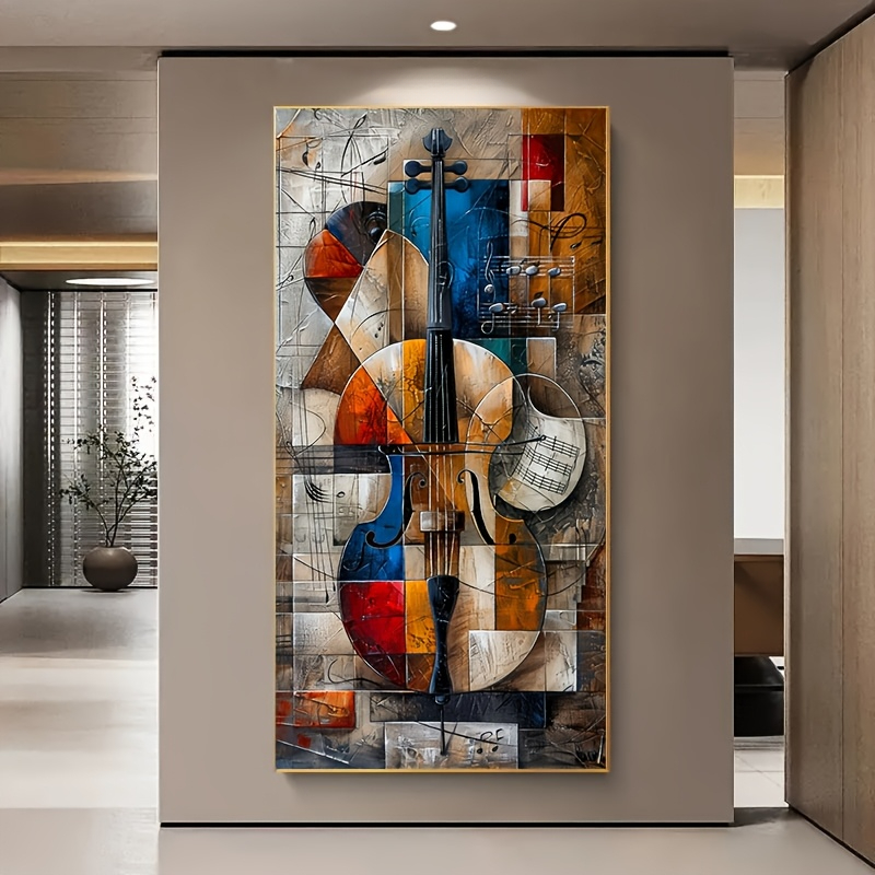 Musical Instrument Images - Nowoczesne Abstrakcyjne Plakaty na Celofanie Graffiti