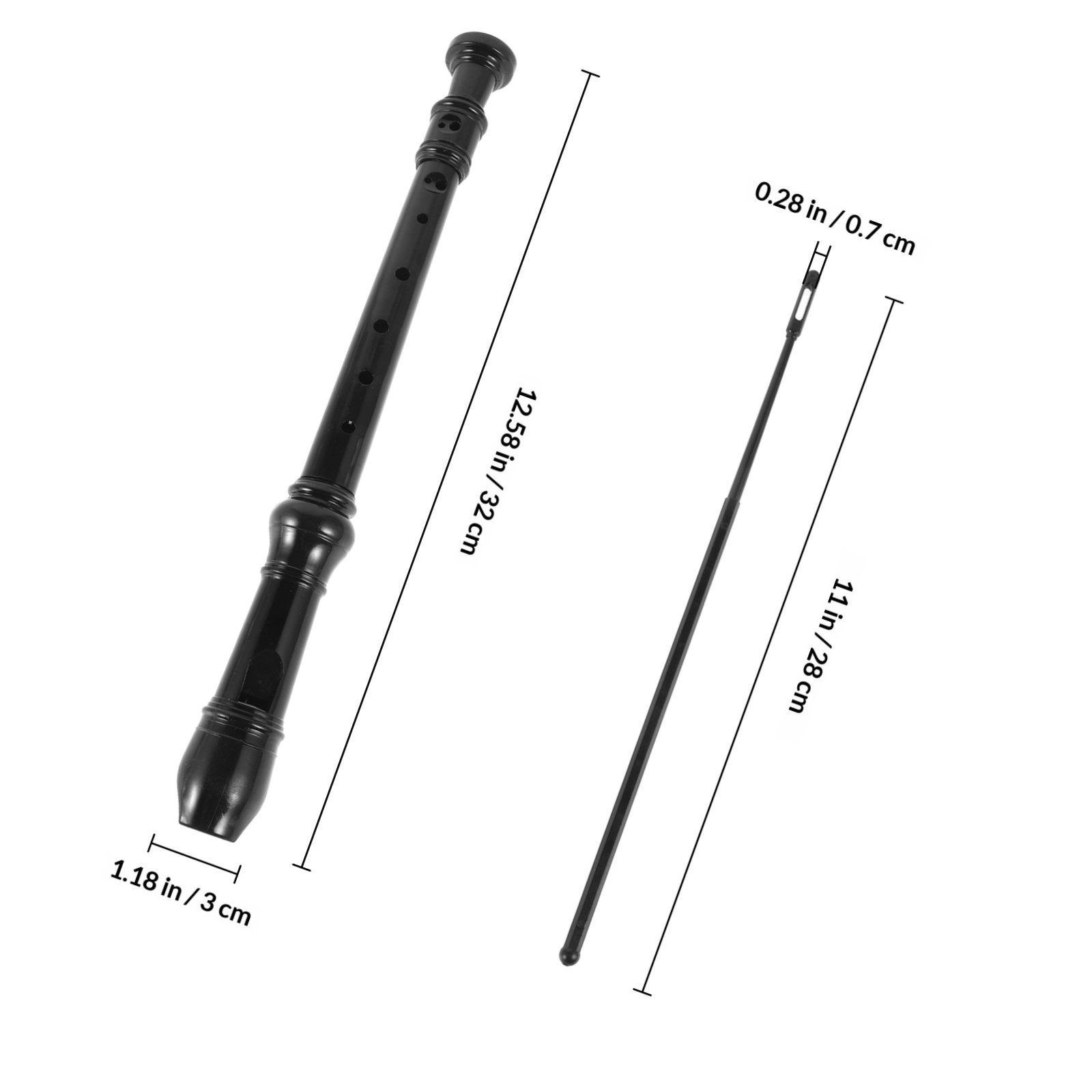 8-otworowa czarna fletka prost – Soprano Recorder Plastic recenzja i cena
